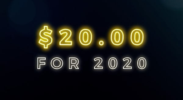 $20 for 2020