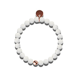 Loa | Rose Gold | White Lava Rock Diffuser Bracelet