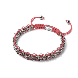 Penguin Links | Mini Kismet Bracelet | Coral x Silver