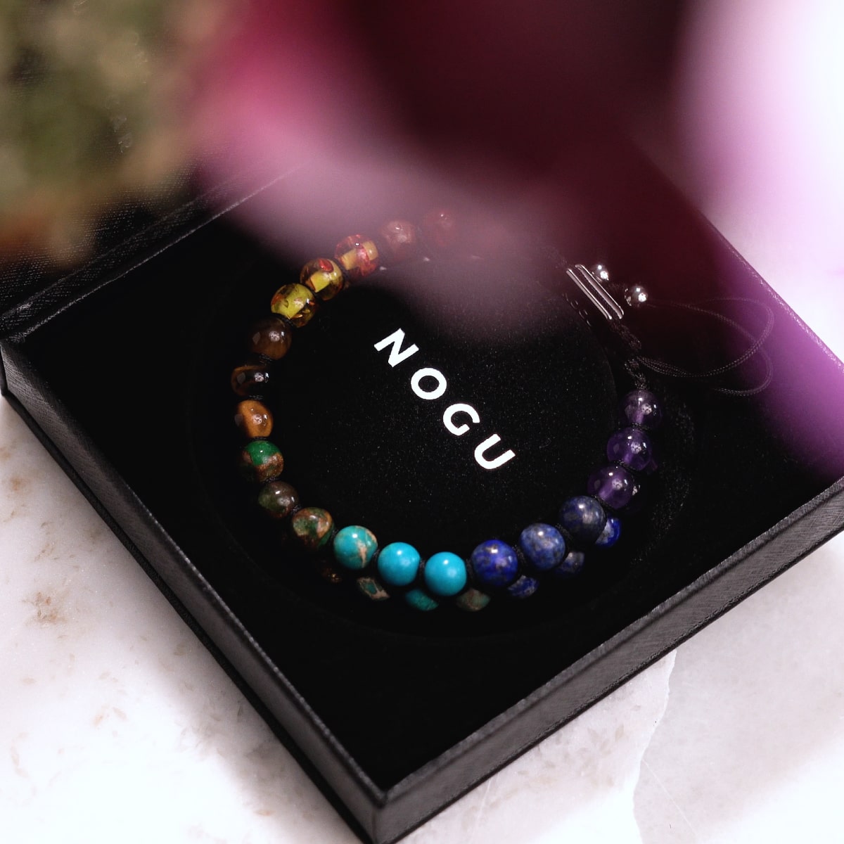 NOGU's 7 Gemstone Rainbow Chakra Bracelets –
