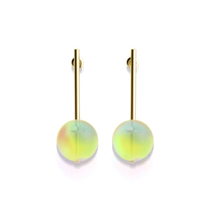 Canary | Gold Vermeil | Mermaid Glass Drop Earrings