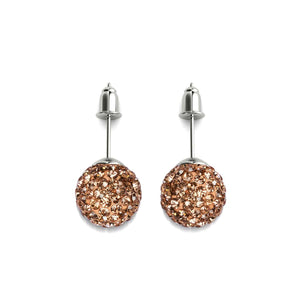 Champagne Crystal | .925 Sterling Silver | Kikiballa Earrings