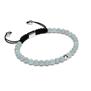 Aquamarine | .925 Sterling Silver | Focus Gemstone Macrame Bracelet