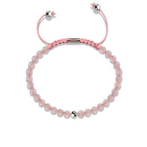 Rose Quartz | .925 Sterling Silver | Focus Gemstone Macrame Bracelet