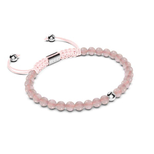 Rose Quartz | .925 Sterling Silver | Focus Gemstone Macrame Bracelet