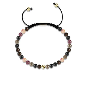 Tourmaline | Gold Vermeil | Focus Gemstone Macrame Bracelet