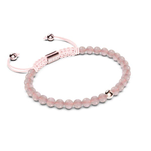 Rose Quartz | Rose Gold Vermeil | Focus Gemstone Macrame Bracelet