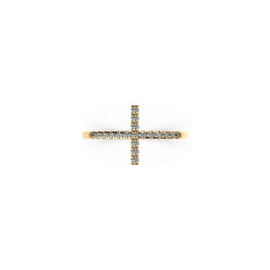 Blessed | 18k Gold Vermeil | .925 Sterling Silver  | Cubic Zirconia Crystal Cross Ring