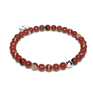 Red Turquoise | .925 Sterling Silver | Healing Gemstone Bead Bracelet