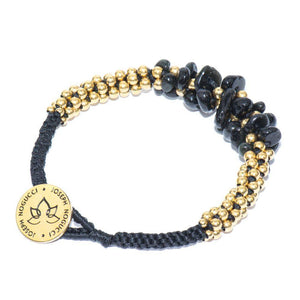 Gold Black Obsidian Terra Bella Bracelet