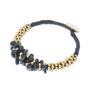 Gold Black Obsidian Terra Bella Bracelet