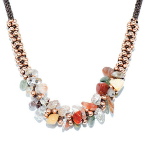 Cuprite & Rose Gold Terra Bella Stone Necklace