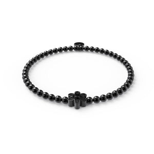 Daffodil | Gunmetal | Black Crystal Charm Bracelet