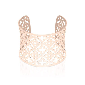 18k Rose Gold | Clover | Laser Cut Cuff