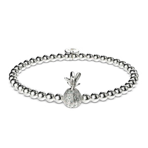 Piña Colada | Silver | Crystal Pineapple Bracelet