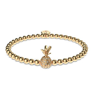 Piña Colada | 18k Gold | Crystal Pineapple Bracelet