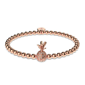 Piña Colada | 18k Rose Gold | Crystal Pineapple Bracelet