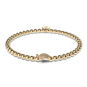 Tortuga | 18k Gold Vermeil | .925 Sterling Silver | Cubic Zirconia Crystal Sea Turtle Bracelet