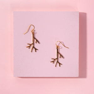 Coral | 18k Gold | Gilded Earrings