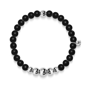 Transformation | Silver Aura Matte Black Bracelet