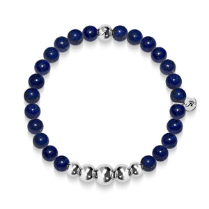 Integrity | Silver Aura Lapis Bracelet