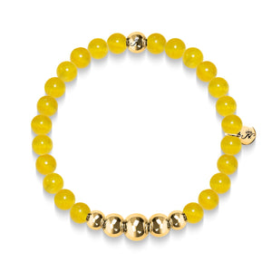 Intelligence | Gold Aura Yellow Jade Bracelet