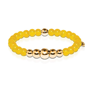 Intelligence | Gold Aura Yellow Jade Bracelet