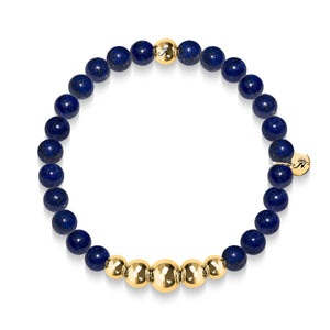 Integrity | Gold Aura Lapis Bracelet