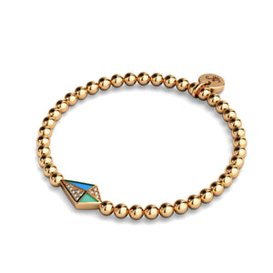 Kite | 18k Rose Gold | Enamel | Crystal Charm Bracelet