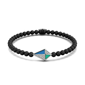 Kite | Gunmetal |  Enamel | Crystal Charm Bracelet | Men's