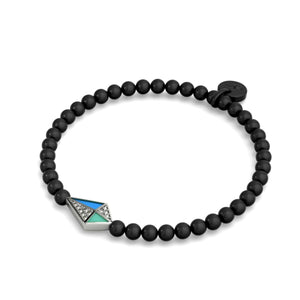 Kite | Gunmetal |  Enamel | Crystal Charm Bracelet