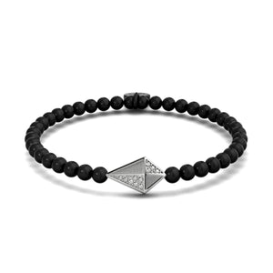 Kite | Gunmetal | Crystal Charm Bracelet | Men's