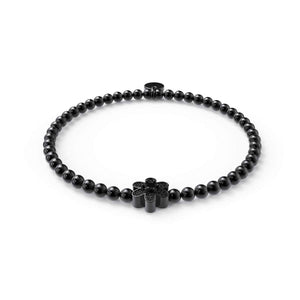 Daffodil | Gunmetal | Black Crystal Charm Bracelet | Men's