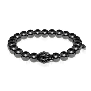 Nirvana | Gunmetal Steel | Buddha Bracelet