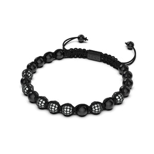 Gunmetal | Crystal Pavé Kikiballa Bracelet | Black | Men's