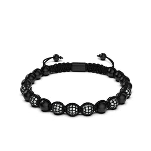 Gunmetal | Crystal Pavé Kikiballa Bracelet | Black | Men's