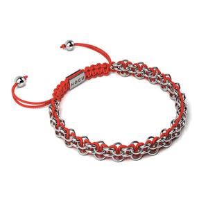 Kismet Links | Pantone Bracelet | Silver | Flame Scarlet