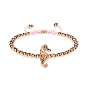 Reef | 18k Rose Gold | Seahorse Macrame Charm Bracelet