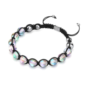 Neon Black | Rainbow Supernova | Silver | Galaxy Glass Charmballa Bracelet