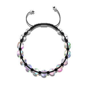 Neon Black | Rainbow Supernova | Silver | Galaxy Glass Charmballa Bracelet