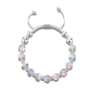 Neon White | Rainbow Supernova | Silver | Galaxy Glass Charmballa Bracelet