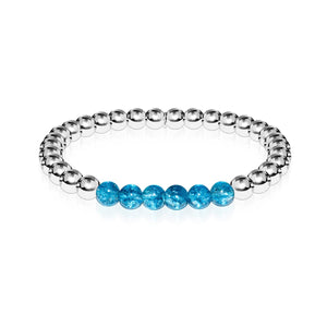 Delightful | Silver | Blue Crystal | Gemstone Expression Bracelet