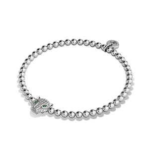 Fierce | Silver | Crystal Cat Bracelet