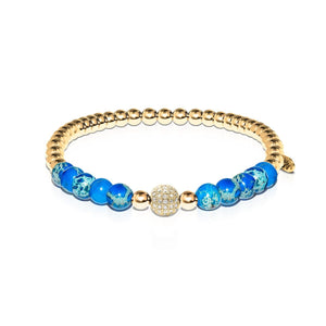 Atlantis | 18k Gold | Crystal Sea Stone Bracelet