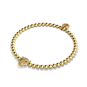 Fierce | 18k Gold | Crystal Cat Bracelet