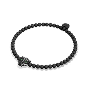 Fierce | Gunmetal | Crystal Cat Bracelet