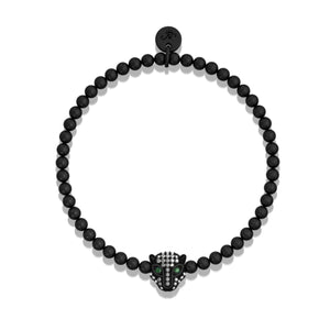 Fierce | Gunmetal | Crystal Cat Bracelet