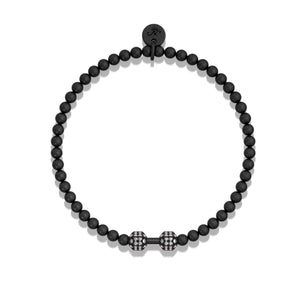 Pump | Gunmetal | Crystal Fitness Bracelet | Men's