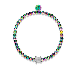 Tortuga | Unicorn Steel | Crystal Sea Turtle Bracelet