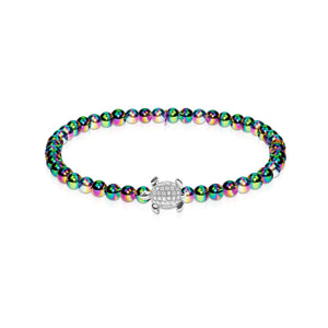 Tortuga | Unicorn Steel | Crystal Sea Turtle Bracelet